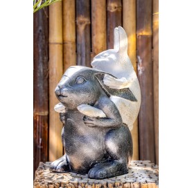 Statue Lapin avec bébé