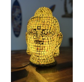 Lampe tête de bouddha mosaïque