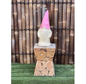 Sculpture gnome de jardin surpris
