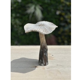 Statuette champignon en bois