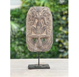 Statuette singe assis en bois