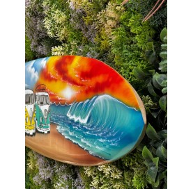 Planche de surf avec vans colorés