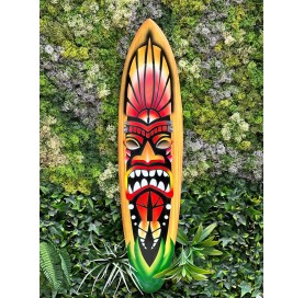 Planche de surf murale tête de tiki