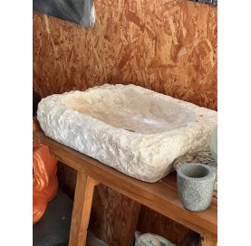 Vasque en marbre rectangulaire