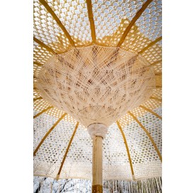 Parasol en macramé