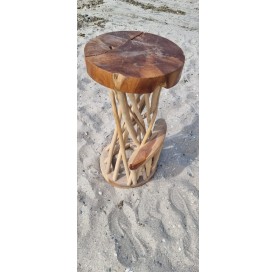 Tabouret de bar en bois flotté