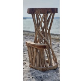 Tabouret de bar en bois flotté