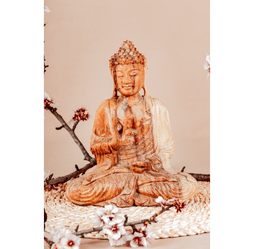 Statuette bouddha assis 26cm