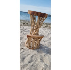 Tabouret de bar en bois flotté