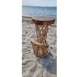 Tabouret de bar en bois flotté