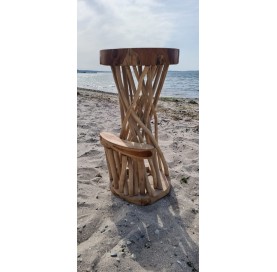 Tabouret de bar en bois flotté