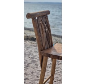 Chaise de bar en bois flotté