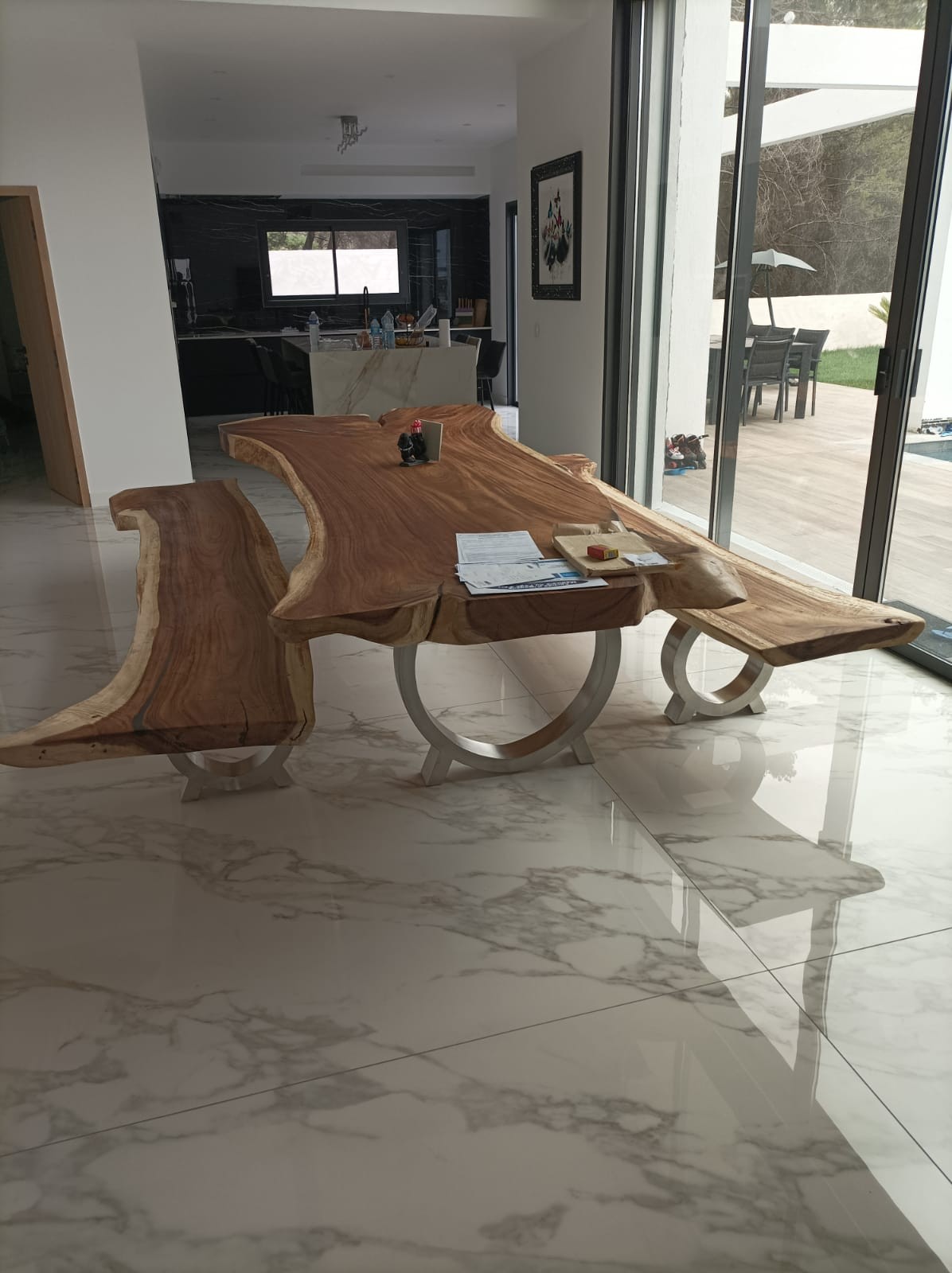 Plateau en suar 320-340cm