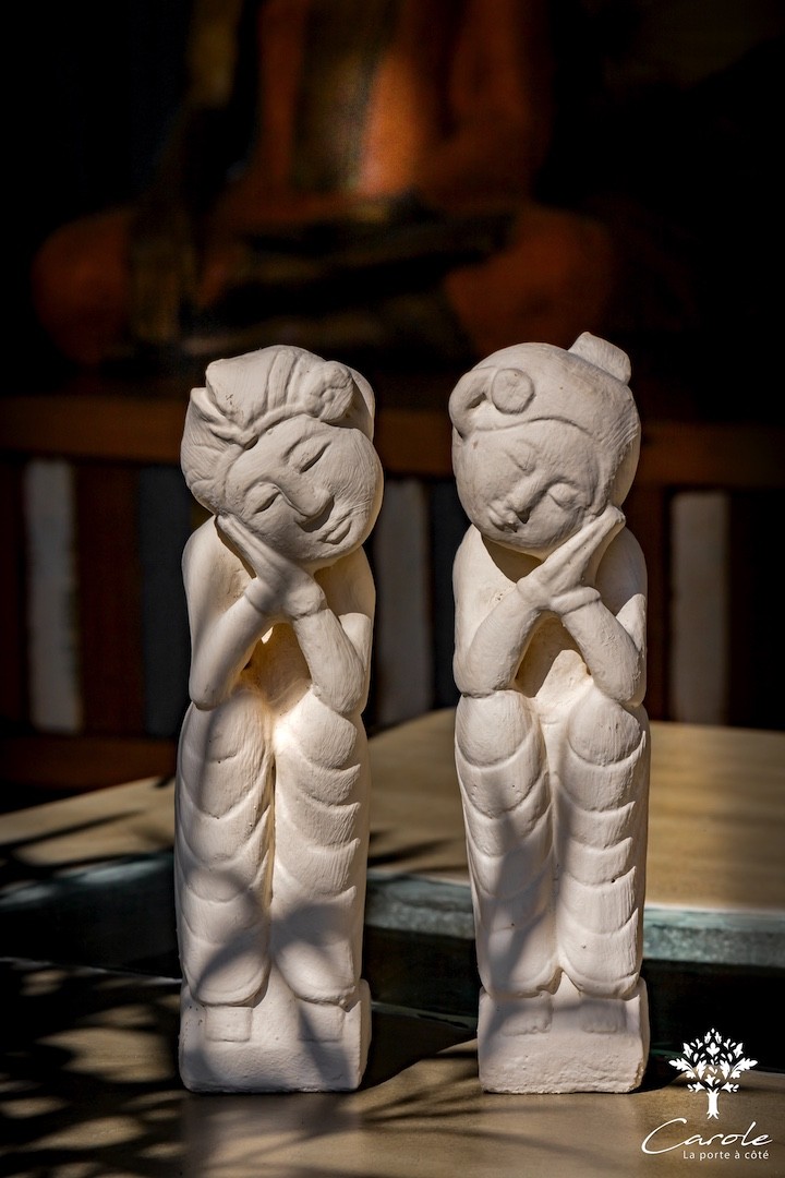 Couple en pierre 22cm