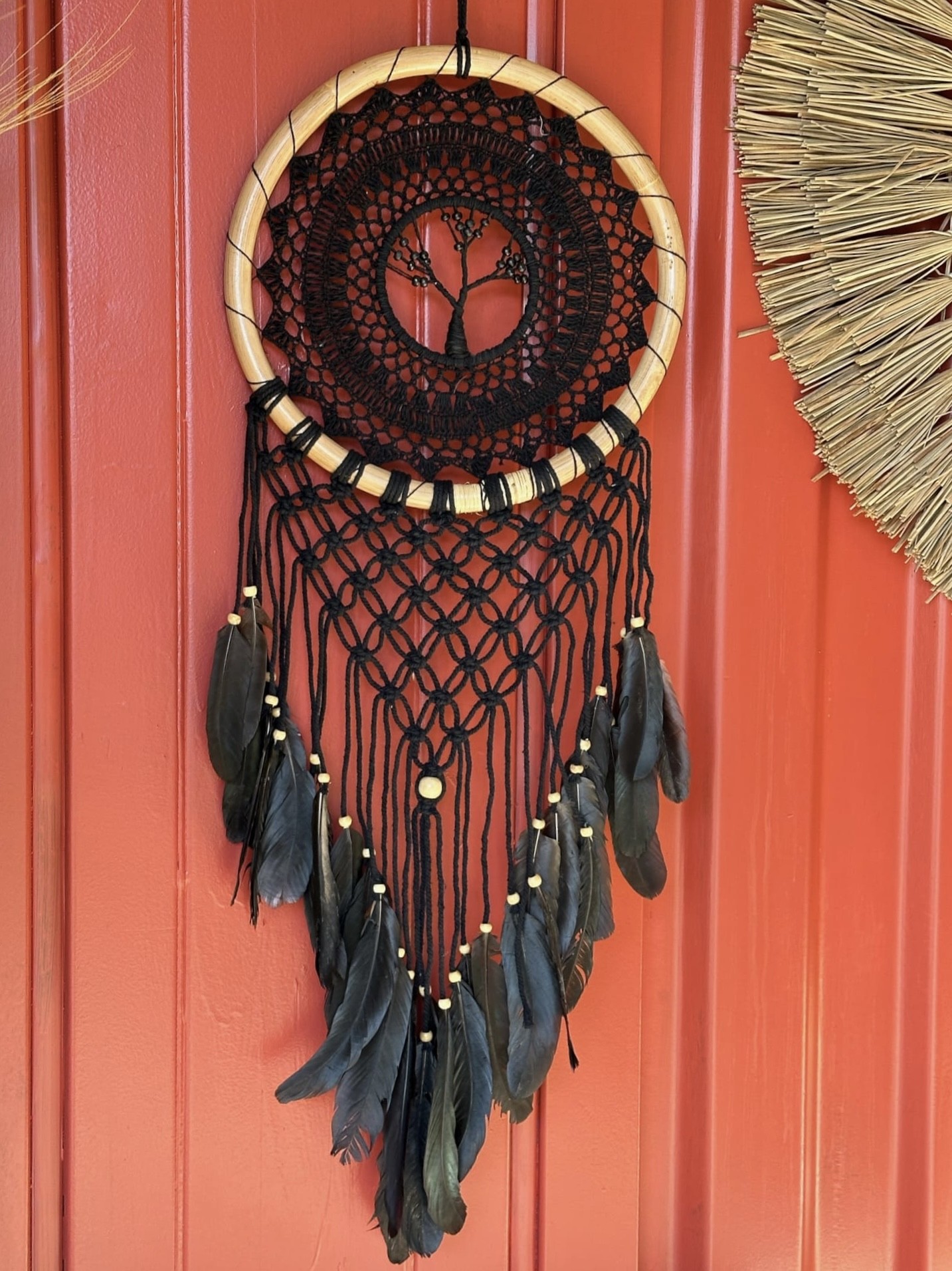 Attrape-rêve arbre de vie noir
