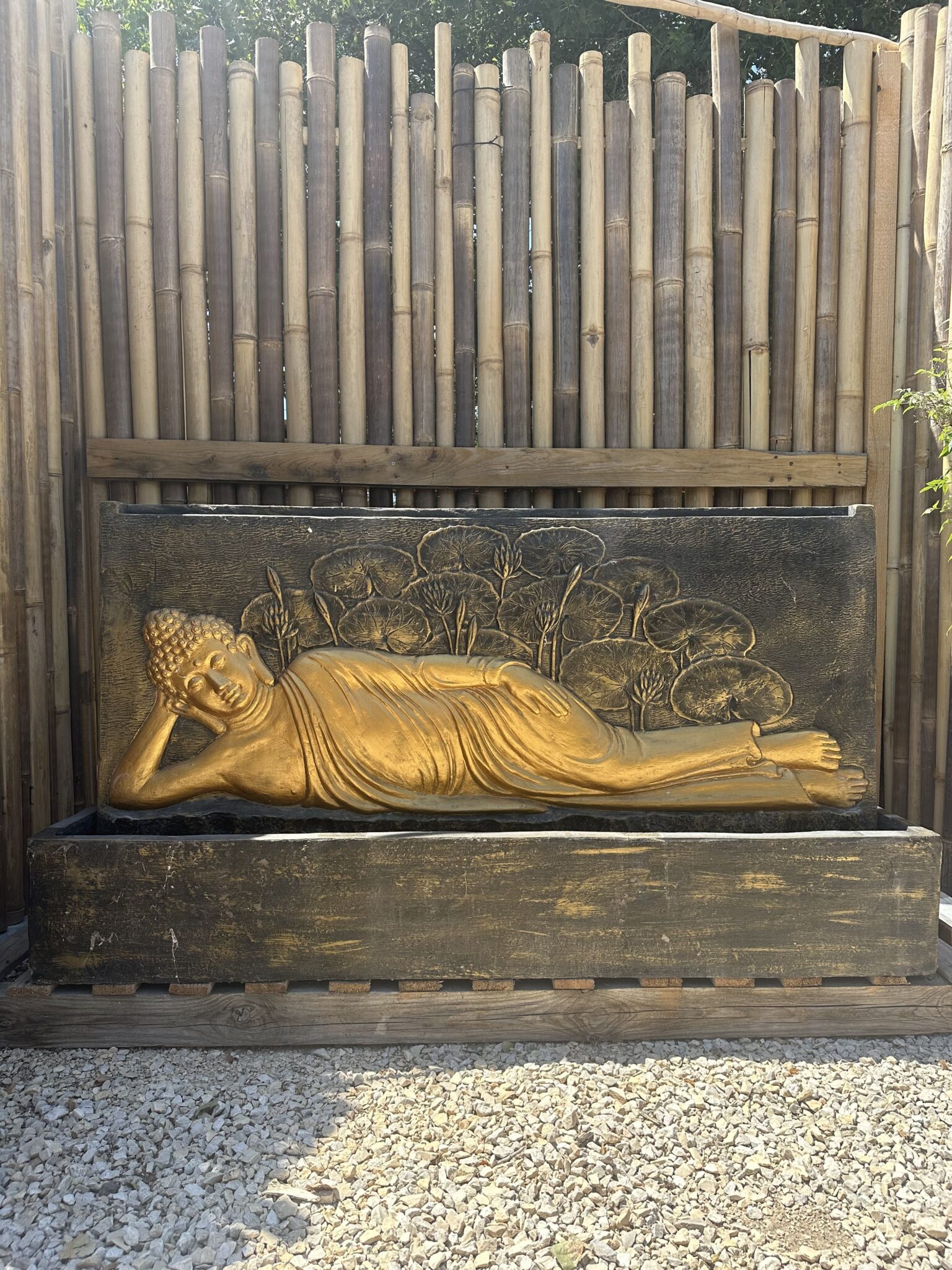 Panneau mural Bouddha allongé