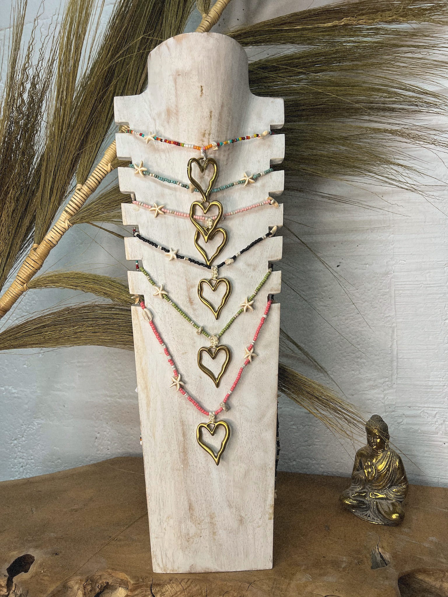 Collier perles et coeur