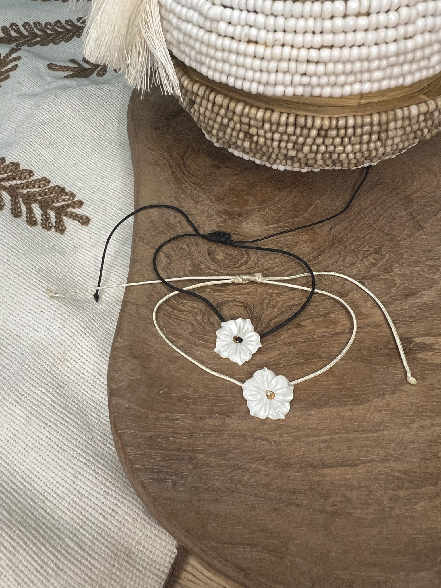 Bracelet fleur en nacre